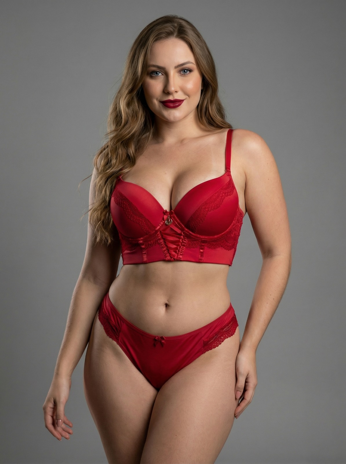 Conjunto sofisticado em renda