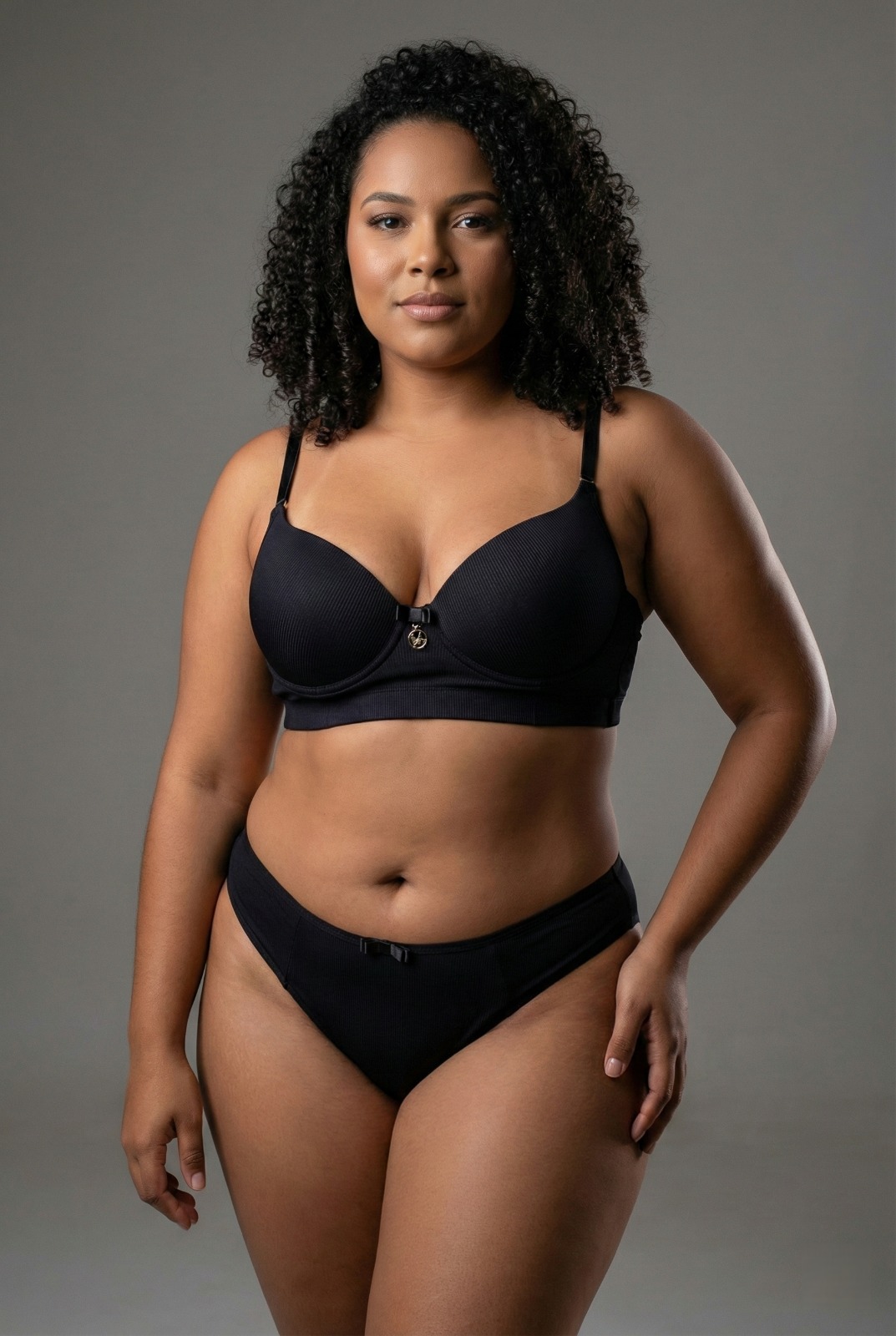 Conjunto liso cós alto